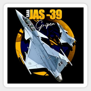 JAS39 Gripen Swedish Air Force Fighterjet Sticker